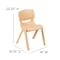 Flash Furniture Natural Plastic Stackable School Chair with 13.25" Seat Height, PK2 2-YU-YCX-004-NAT-GG - alternate 8
